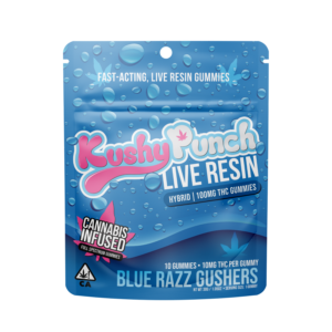 BLUE RAZZ GUSHERS KUSHY PUNCH LIVE RESIN GUMMIES